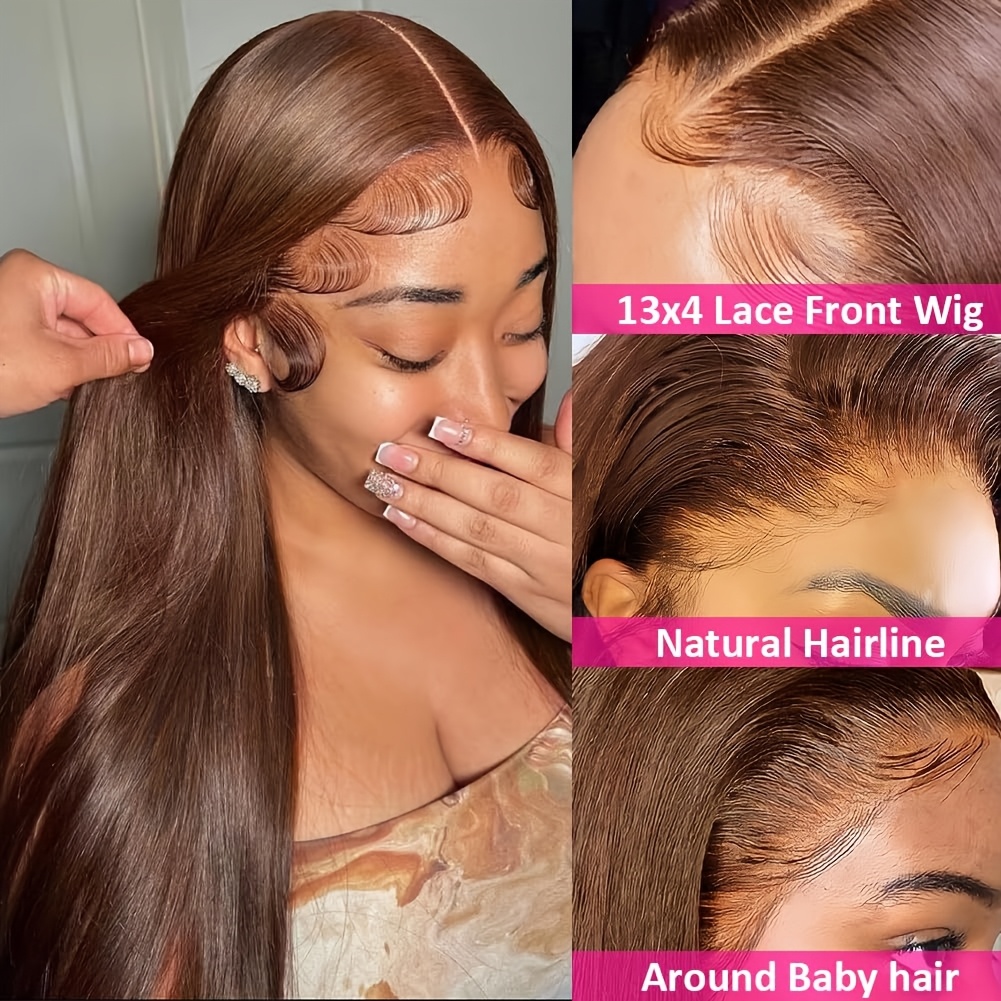Chocolate Brown Human Hair Wig - Eyelash Extension Natural Look 评论和价格