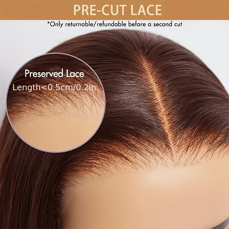 Chocolate Brown Human Hair Wig - Eyelash Extension Natural Look 评论和价格