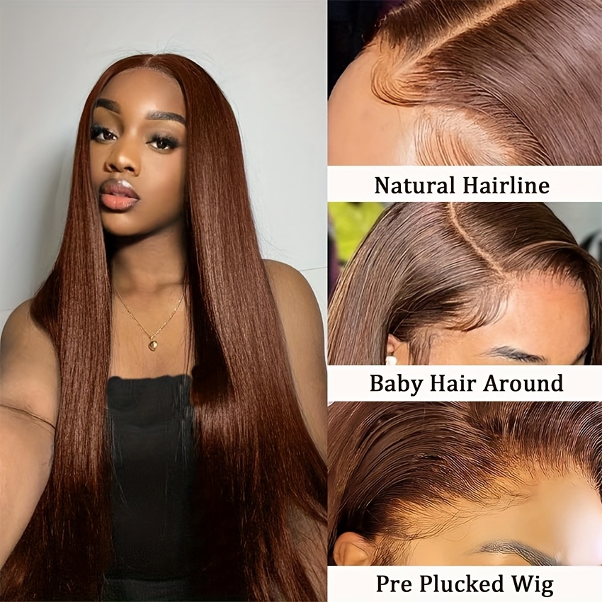 Chocolate Brown Human Hair Wig - Eyelash Extension Natural Look 评论和价格