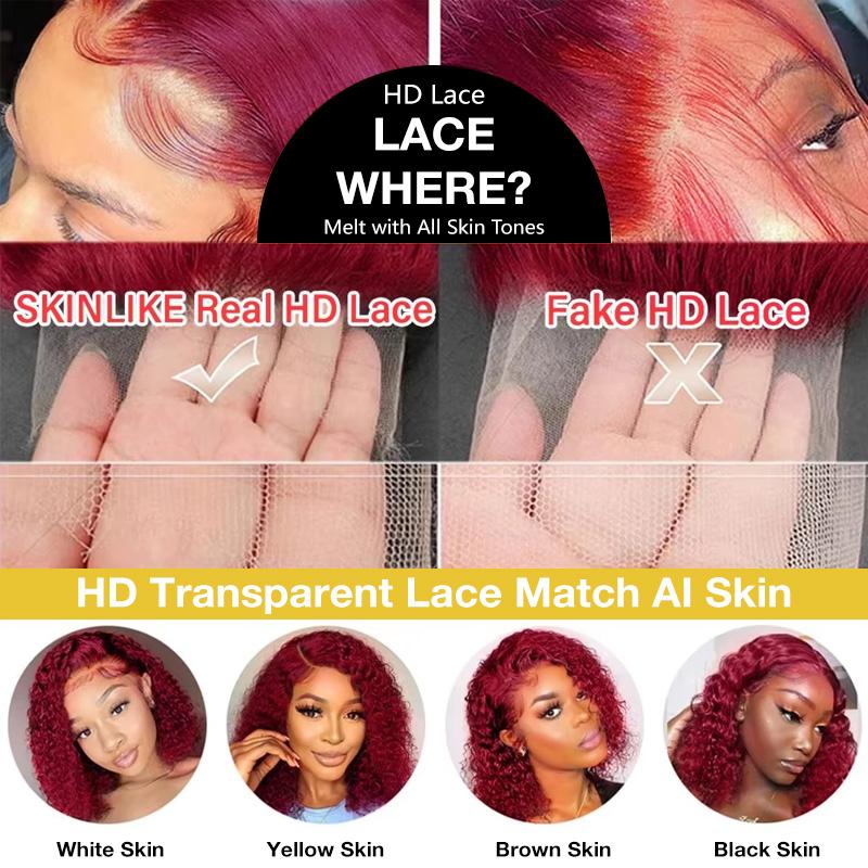 99j Deep Wave Lace Front Hair  - Eyelash Extension Natural Look 评论和价格