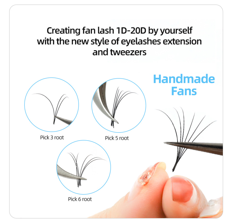 AGUUD 16 Rows Long 16-20mm Eye - Eyelash Extension Human Hair 评论和价格