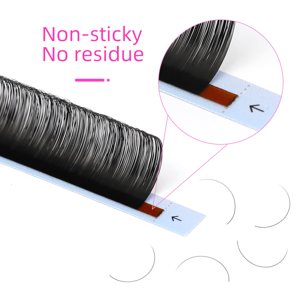 RUJADE 5 Cases/Lot False Eyela - Eyelash Extension Human Hair 评论和价格