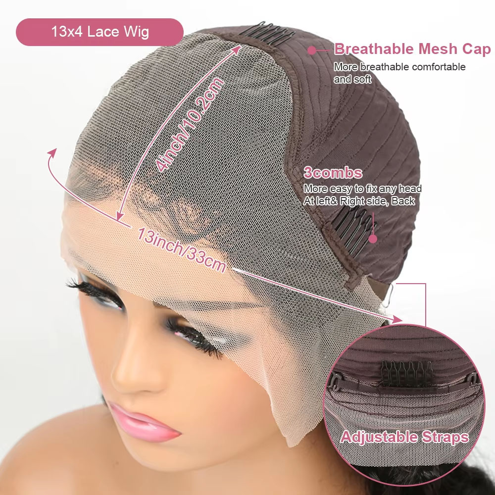 5x5 Glueless Human Hair Wig De - Eyelash Extension Natural Look 评论和价格